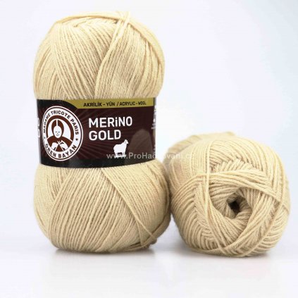 příze Merino Gold 114 písková