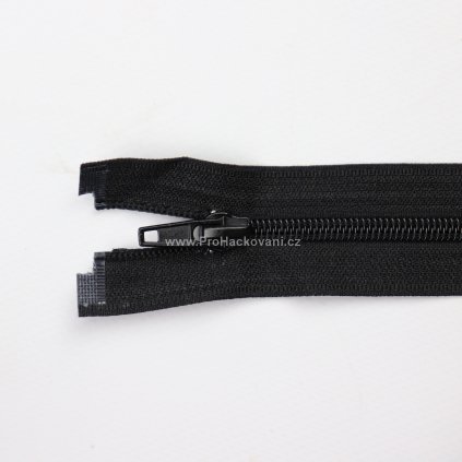 Spirálový zip dělitelný 60 cm černý