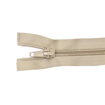 Spirálový zip dělitelný 60 cm kapučíno