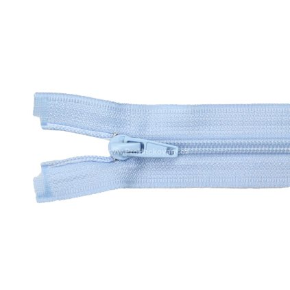 Spirálový zip dělitelný 80 cm světle modrý