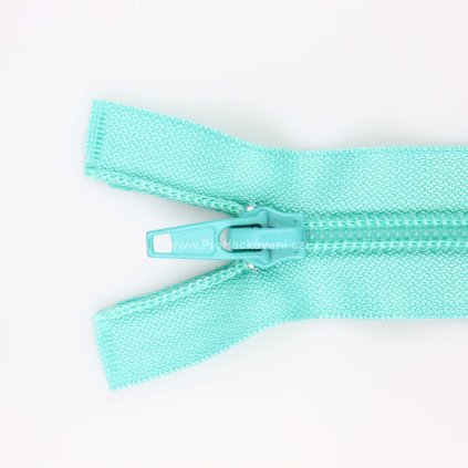 Spirálový zip dělitelný 70 cm mint