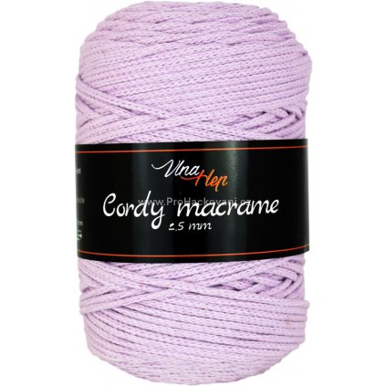 Cordy macrame 2,5 mm 8051 světlá levandulová