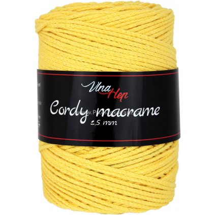Cordy macrame 2,5 mm 8184 žlutá