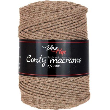 Cordy macrame 2,5 mm 8224 kávová