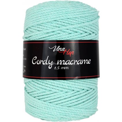 Cordy macrame 2,5 mm 8134 mentolová