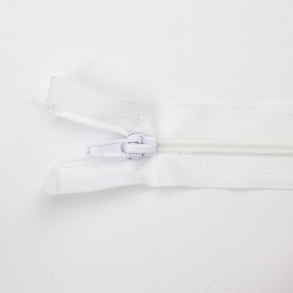 Spirálový zip dělitelný 50 cm bílý