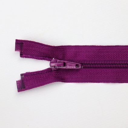 Spirálový zip dělitelný 50 cm fuchsiově fialový