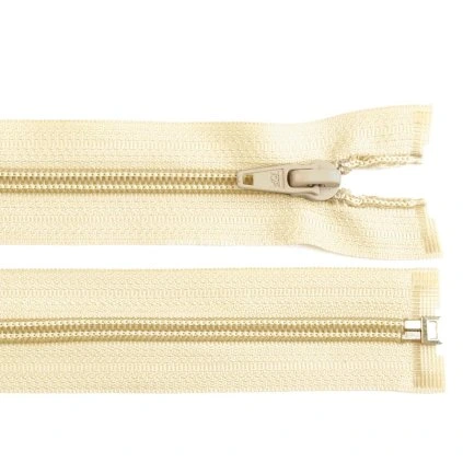 Spirálový zip No 5 dělitelný 50 cm světle krémový