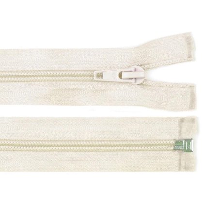 Spirálový zip dělitelný 30 cm světle béžový
