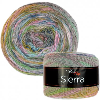 příze Sierra 7208 růžová, oranžová,zelená, tyrkysová