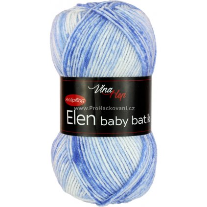 příze Elen baby batik 5114 odstíny modré