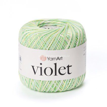 příze Violet 501 zelená a žlutá