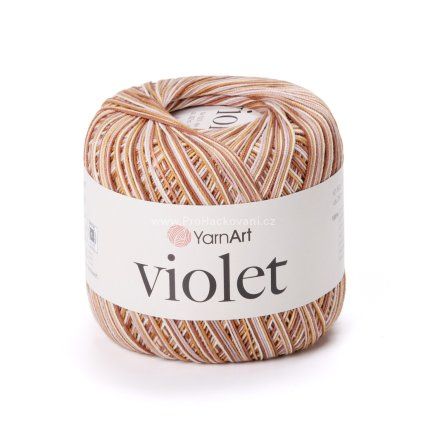 příze Violet 506 tmavá a světlá hnědá