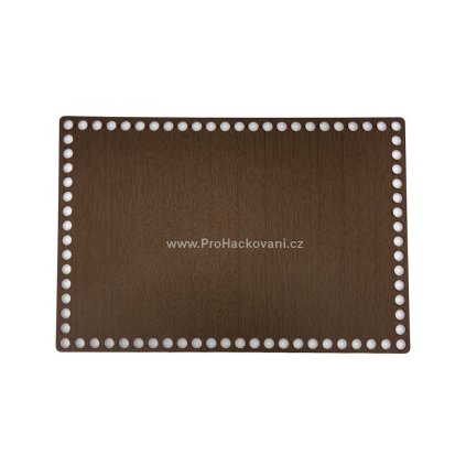 Dno na košík obdélník 30 x 20 cm dekor ořech
