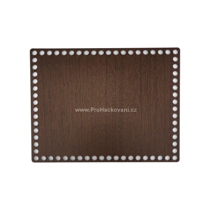 Dno na košík obdélník 25 x 20 cm dekor ořech
