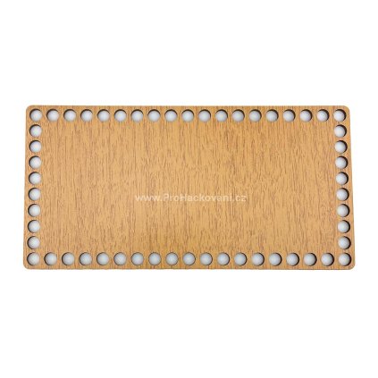Dno na košík obdélník 24 x 12 cm dekor dub