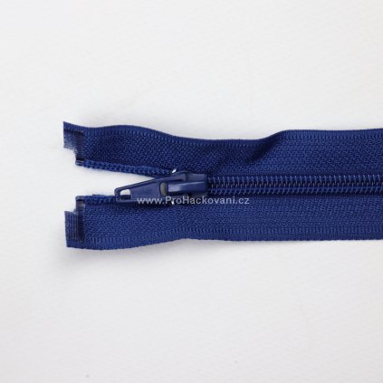 Spirálový zip dělitelný 20 cm sytě modrý