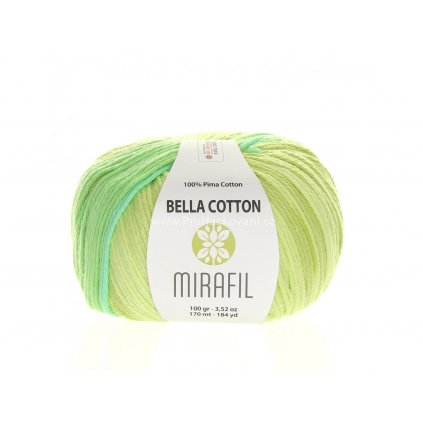 Příze Bella Cotton Smart 403 odstíny žluté a zelené