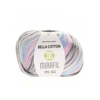 Příze Bella Cotton Smart 507 pastelově šedá, modrá, růžová