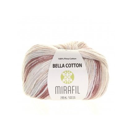 Příze Bella Cotton Smart 522 odstíny hnědé s modrou