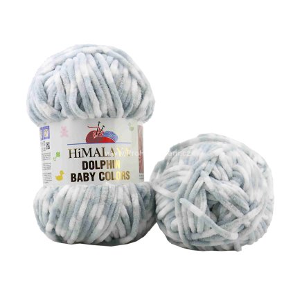příze Dolphin Baby Colors 80432 šedozelená s bílou