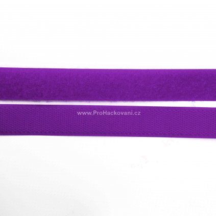 Suchý zip, 20 mm, komplet fialová