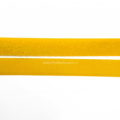 Suchý zip, 20 mm, komplet žlutý