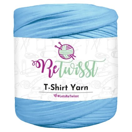 t shirt yarn large solid colour pale blue