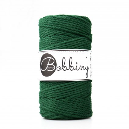 Bobbiny 3PLY Macrame Regular 3 mm lesní zelená (PINE GREEN)