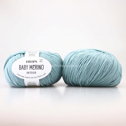 příze Drops Baby Merino 43 světlá šedozelená