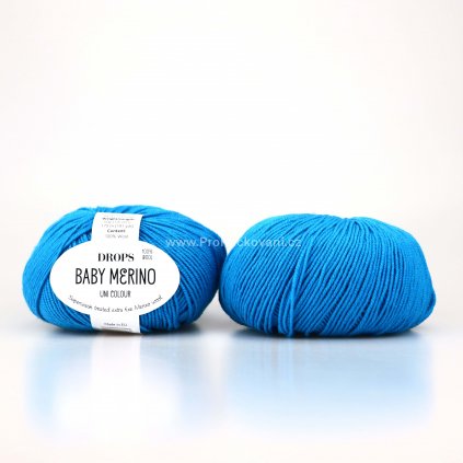 příze Drops Baby Merino 32 tyrkysová