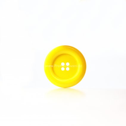 Knoflík kulatý plast 30 mm, žlutý