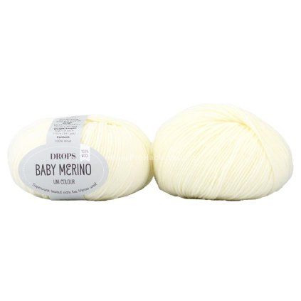 příze Drops Baby Merino 02 smetanová
