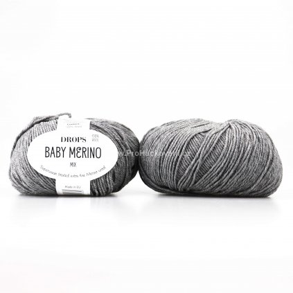 příze Drops Baby Merino 19 šedá