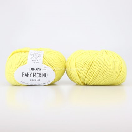 příze Drops Baby Merino 04 žlutá