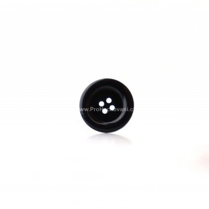 Knoflík kulatý plast 23 mm, černý