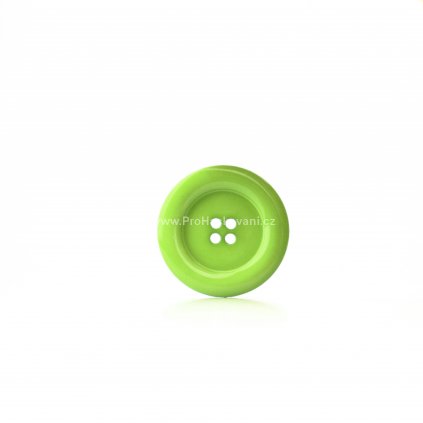 Knoflík kulatý plast 30 mm, světle zelený