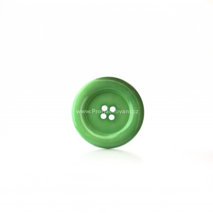 Knoflík kulatý plast 30 mm, mechově zelený