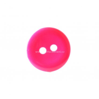 Knoflík kulatý plast 15 mm fuchsiový