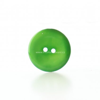 Knoflík kulatý plast 20 mm, světle zelený