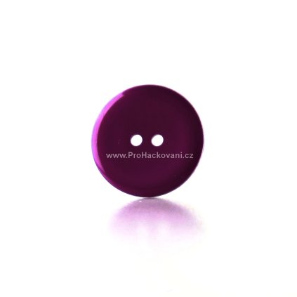 Knoflík kulatý plast 25 mm, fialový