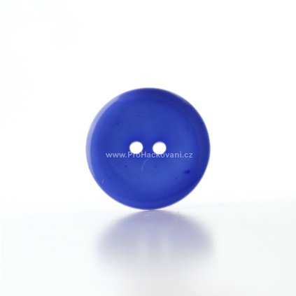 Knoflík kulatý plast 25 mm královsky modrý