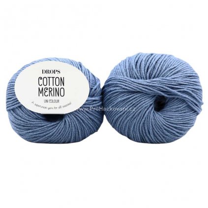 Cotton Merino 16 džínová modrá