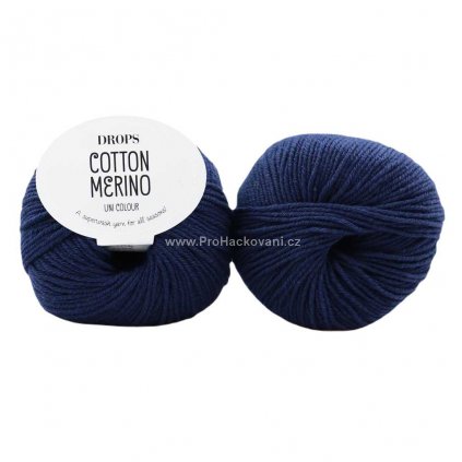 Cotton Merino 08 tmavá modrá