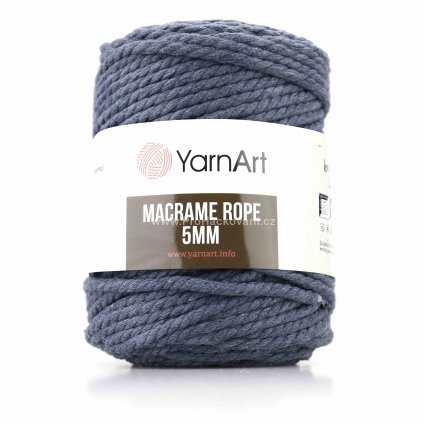 Macrame Rope 5 mm 761 modrá jeans