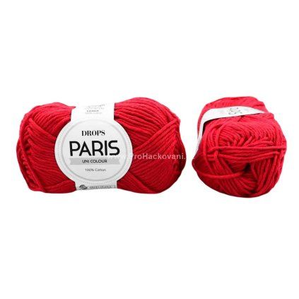 příze Drops Paris 12 červená