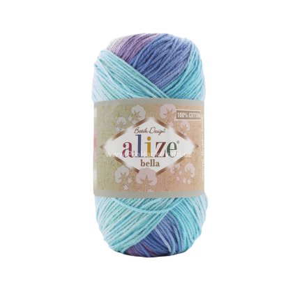 příze Bella Batik 4531 růžová, fialová, modrá
