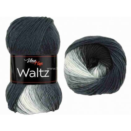 příze Waltz 5714 černá, šedá, smetanová