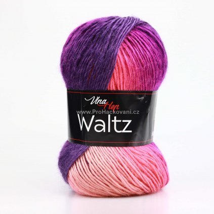 příze Waltz 5718 fialová, růžová