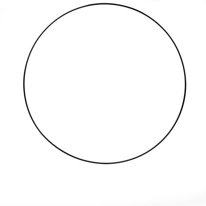 Kovový kruh černý 40 cm